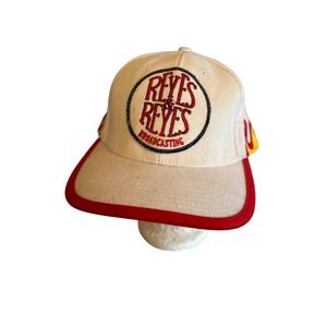 Kee & Ed Headwear "Reyes & Reyes Broadcasting" Flame Design Cap 100% Cotton Whit